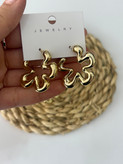 گوشواره طرح طلا رنگ ثابت