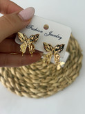 گوشواره طرح طلا رنگ ثابت